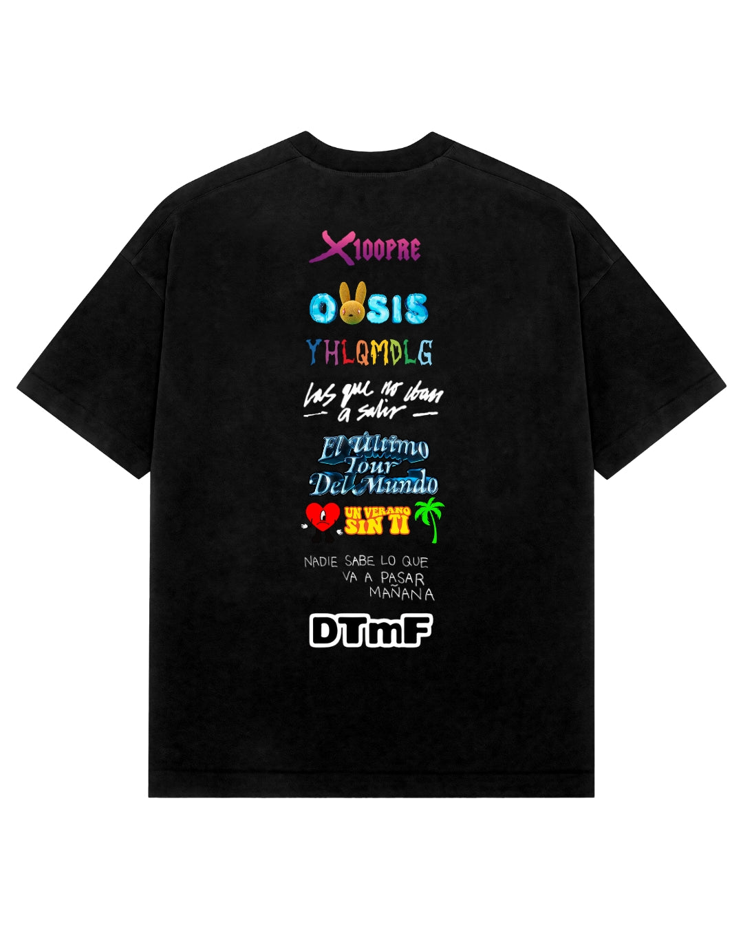 Playera Bad Bunny Discrografía Firma Dtmf World Tour