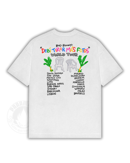 Playera Bad Bunny DTMF Fechas Tour completo