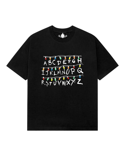 Playera Manga Stranger Things Luces Serie