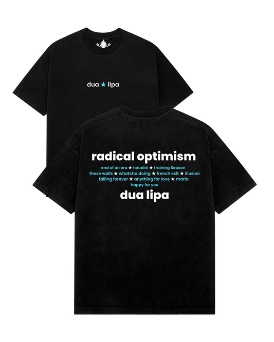 Playera Dua Lipa Radical Optimism Tracklist Tour Latam