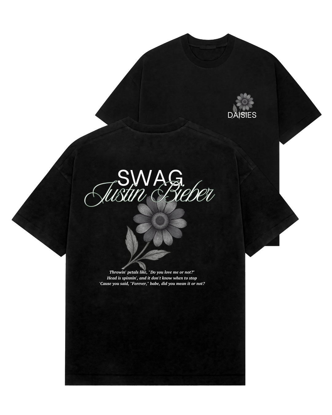 Playera Justin Bieber Daisies Letra Jb Beliebers Doble Estam
