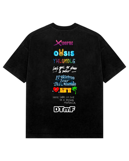 Playera Bad Bunny Discrografía Firma Dtmf World Tour