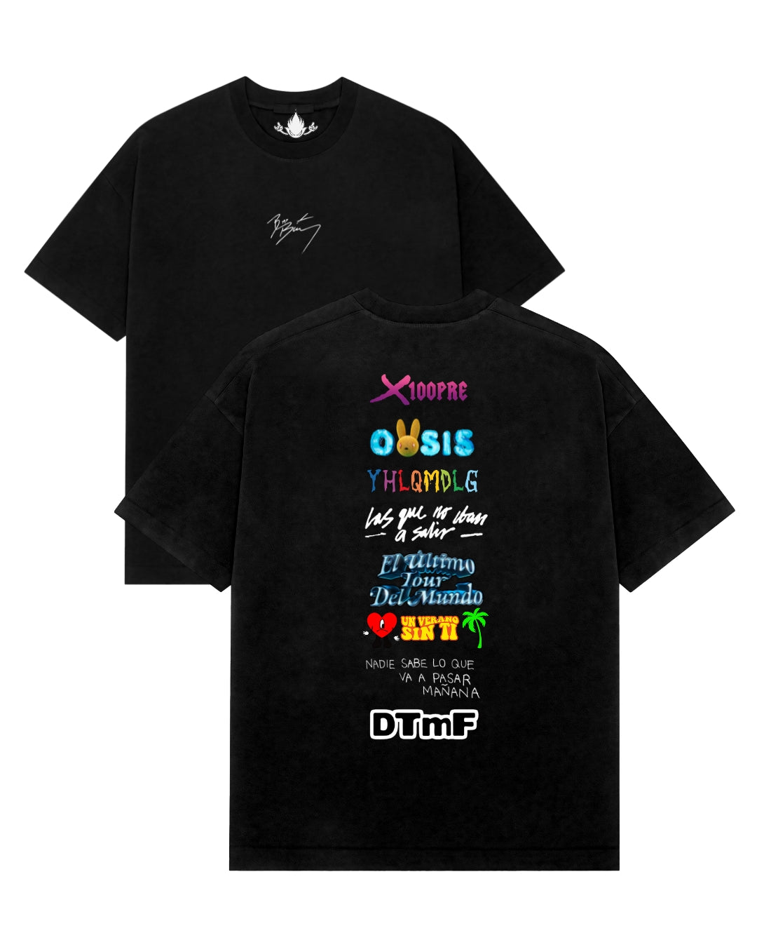 Playera Bad Bunny Discrografía Firma Dtmf World Tour