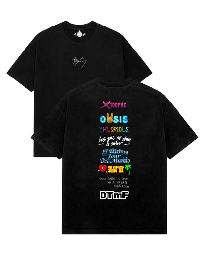 Playera Bad Bunny Discrografía Firma Dtmf World Tour