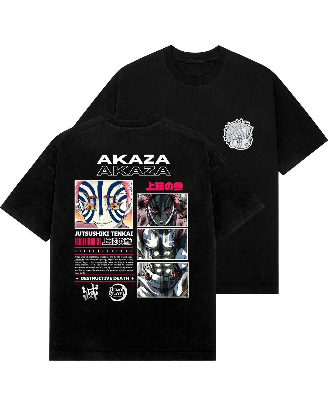 Playera Demon Slayer Akaza Upper moon  3
