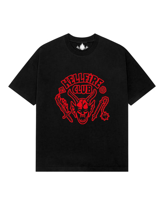 Playera Manga Stranger Hellfire club Red