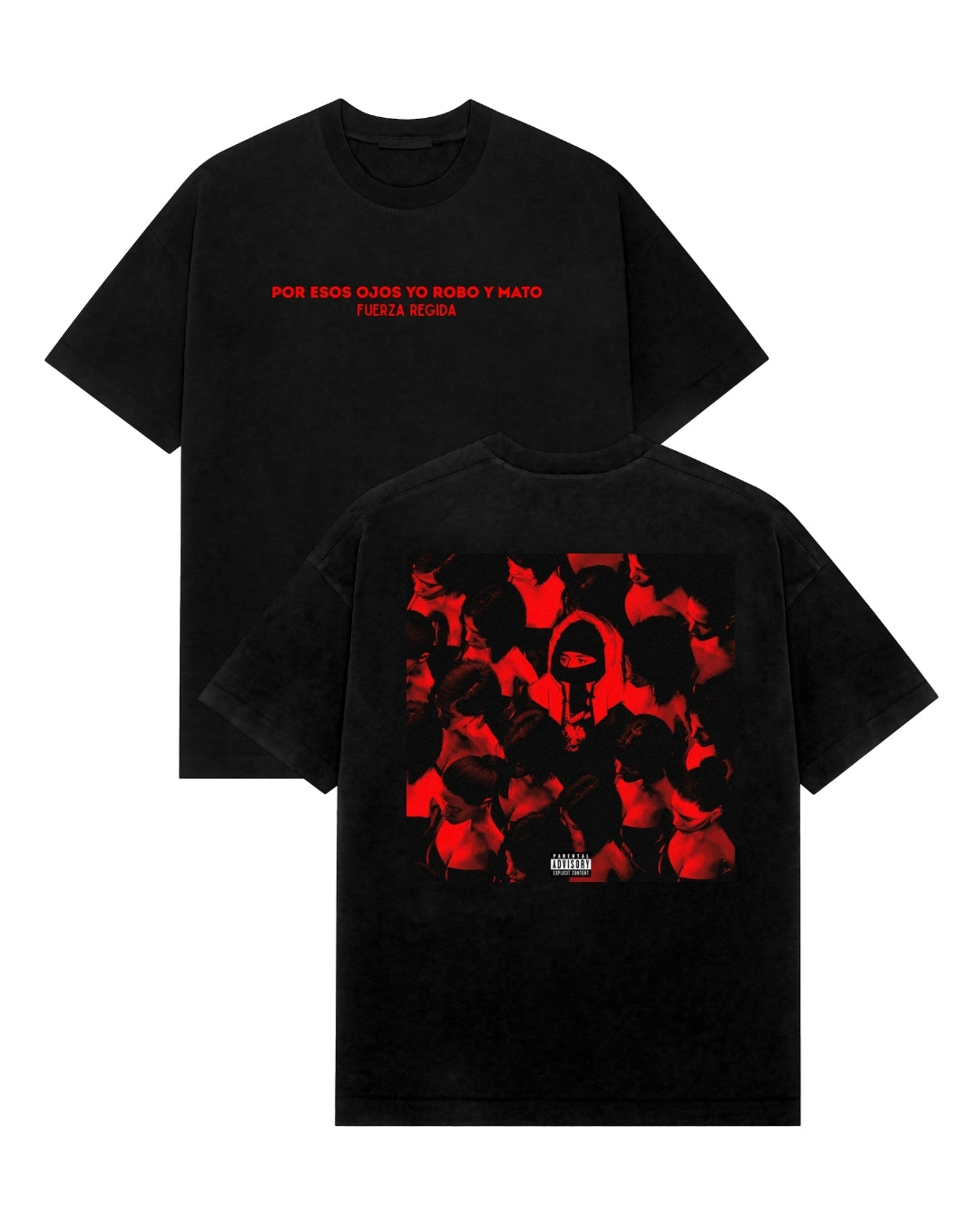 Playera Fuerza Regida Modelo Por Esos Ojos Letra Tour 2025